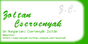 zoltan cservenyak business card